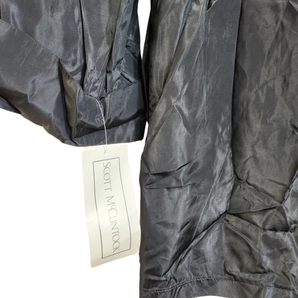Vintage 1980s Scott McClintock Black Evening Jacket NOS Deadstock Ruffle Collar - Picture 5 of 14